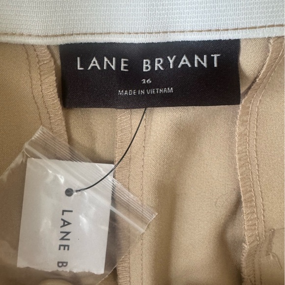 LANE BRYANT Khaki “The Perfect Drape" Wide-Leg Pants Size 16 NWT - Picture 6 of 9